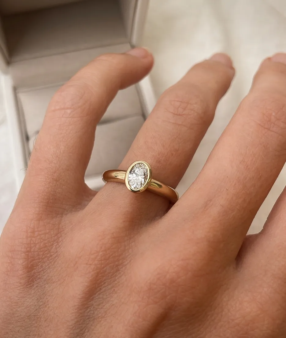 0.5ct Oval Diamond Solitaire