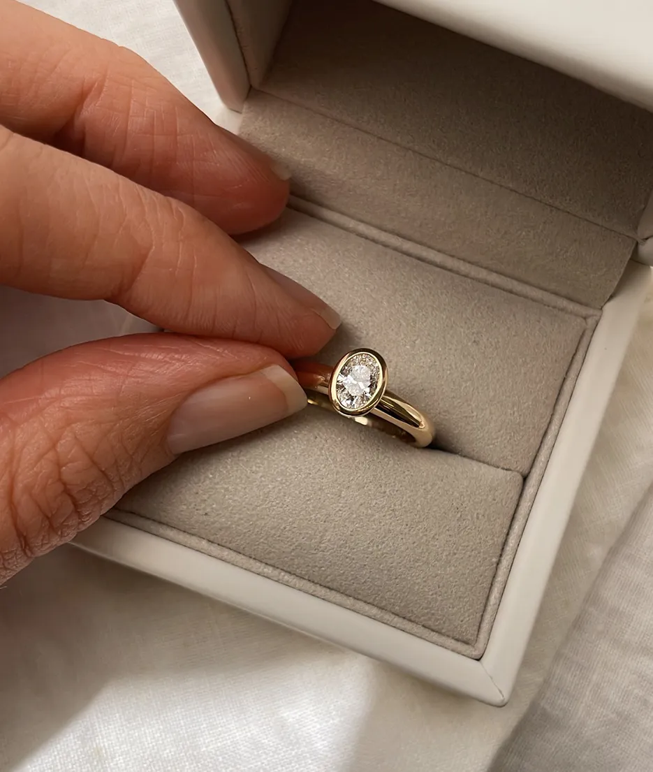 0.5ct Oval Diamond Solitaire