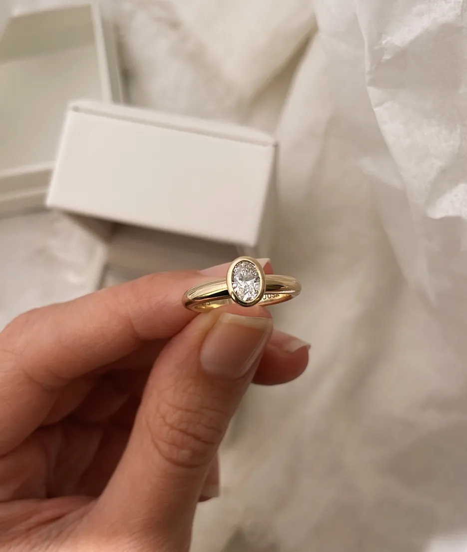 0.5ct Oval Diamond Solitaire