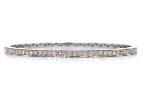 0.84ct t.w. Diamond White Gold Bangle Bracelet