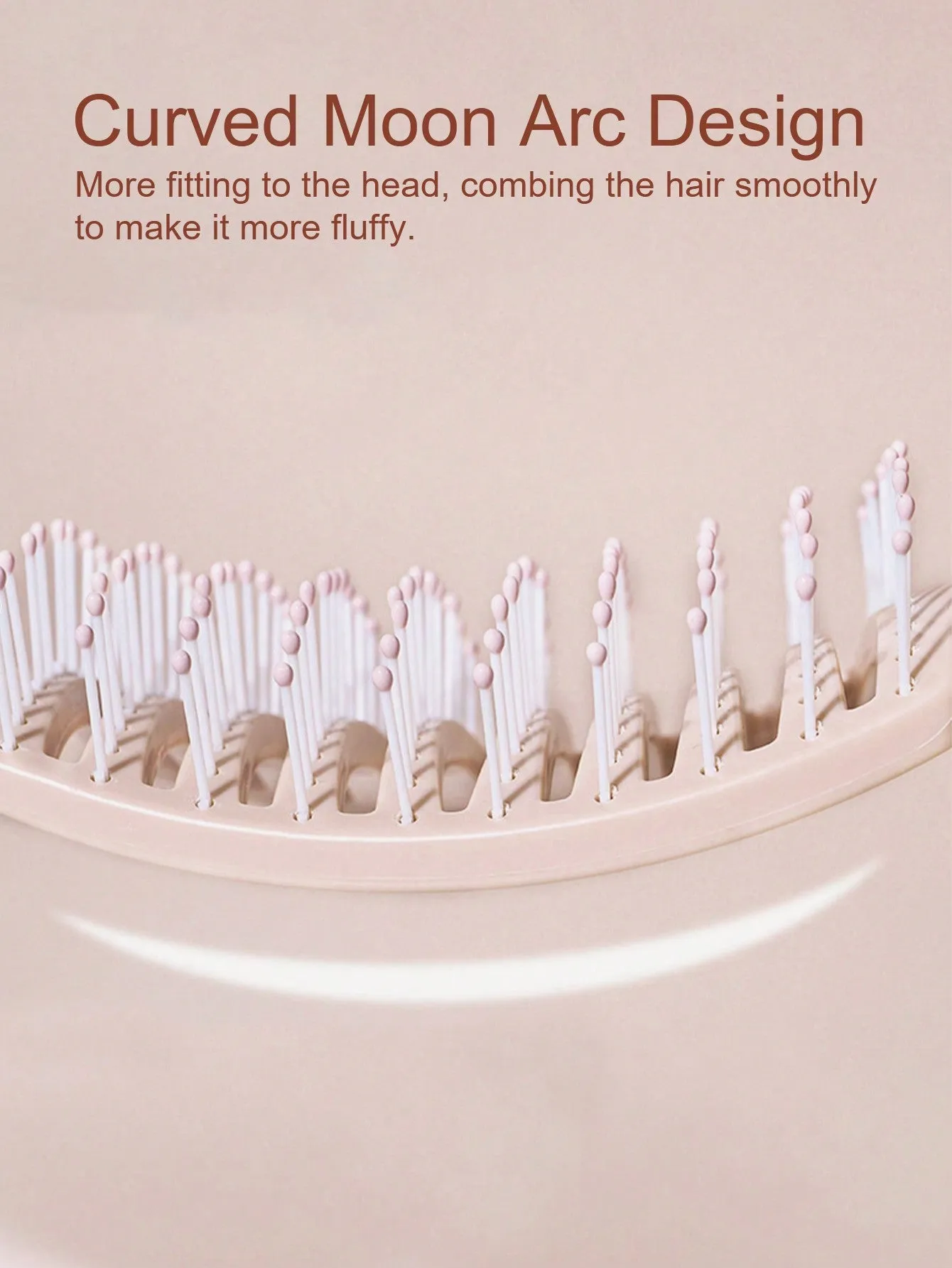 1 Pc Large Wavy Rib Shaped Vented Brush, Women Thick Long Curly Paddle Hair Detangling Massage Brushes, Fast Drying Hair Straight Barber Volume Comb, Curved Anti Static Styling Tool For Wet/Dry Hair