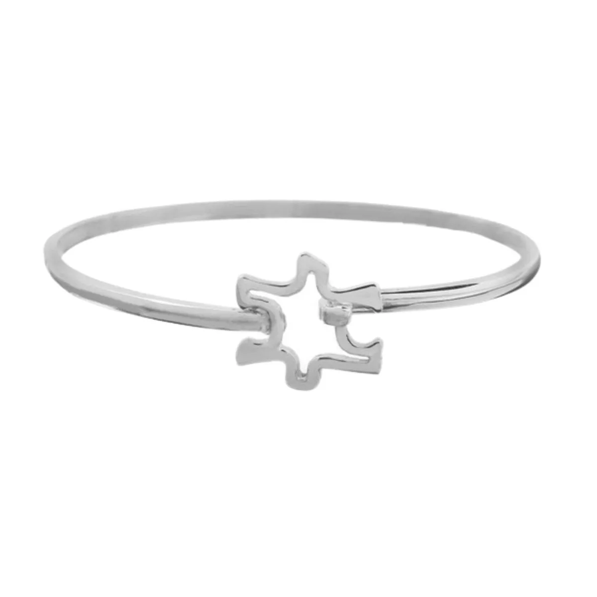 12 Elegant Puzzle Piece Autism Awareness Bangle Bracelets
