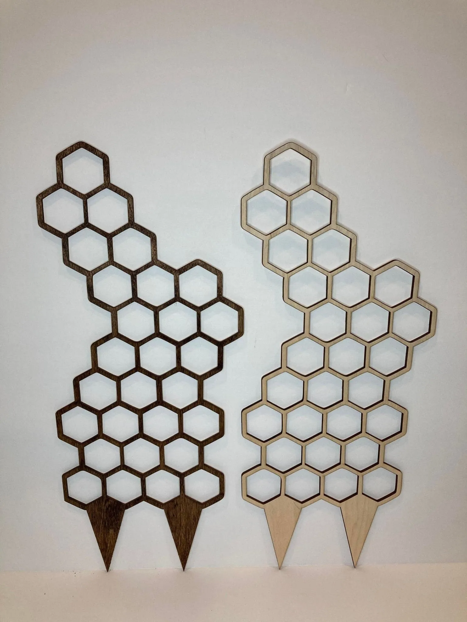17'' 7'' 10''  | Plant Trellis | Stain Finish | Clearcoat Honeycomb | Houseplant Trellis | Indoor Garden Trellis  | Insured Shipping