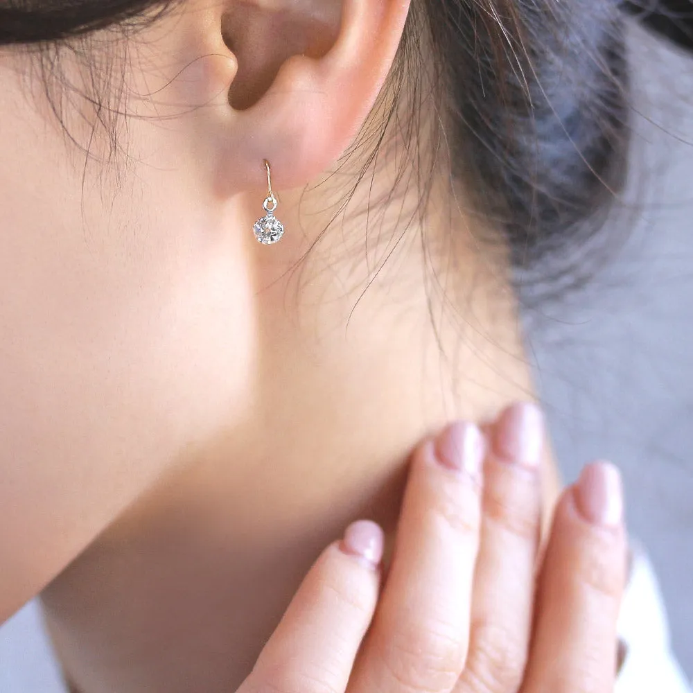 18K Gold Hook Ball Earrings