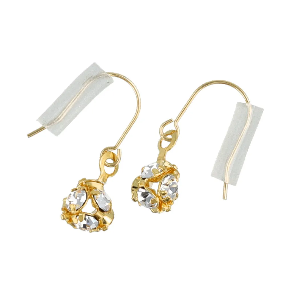 18K Gold Hook Ball Earrings