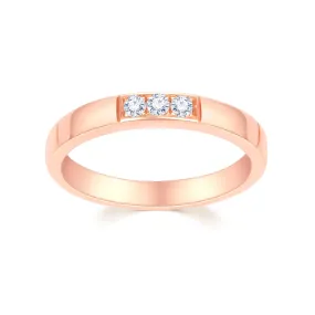 18K Rose Gold Diamond Ring Band
