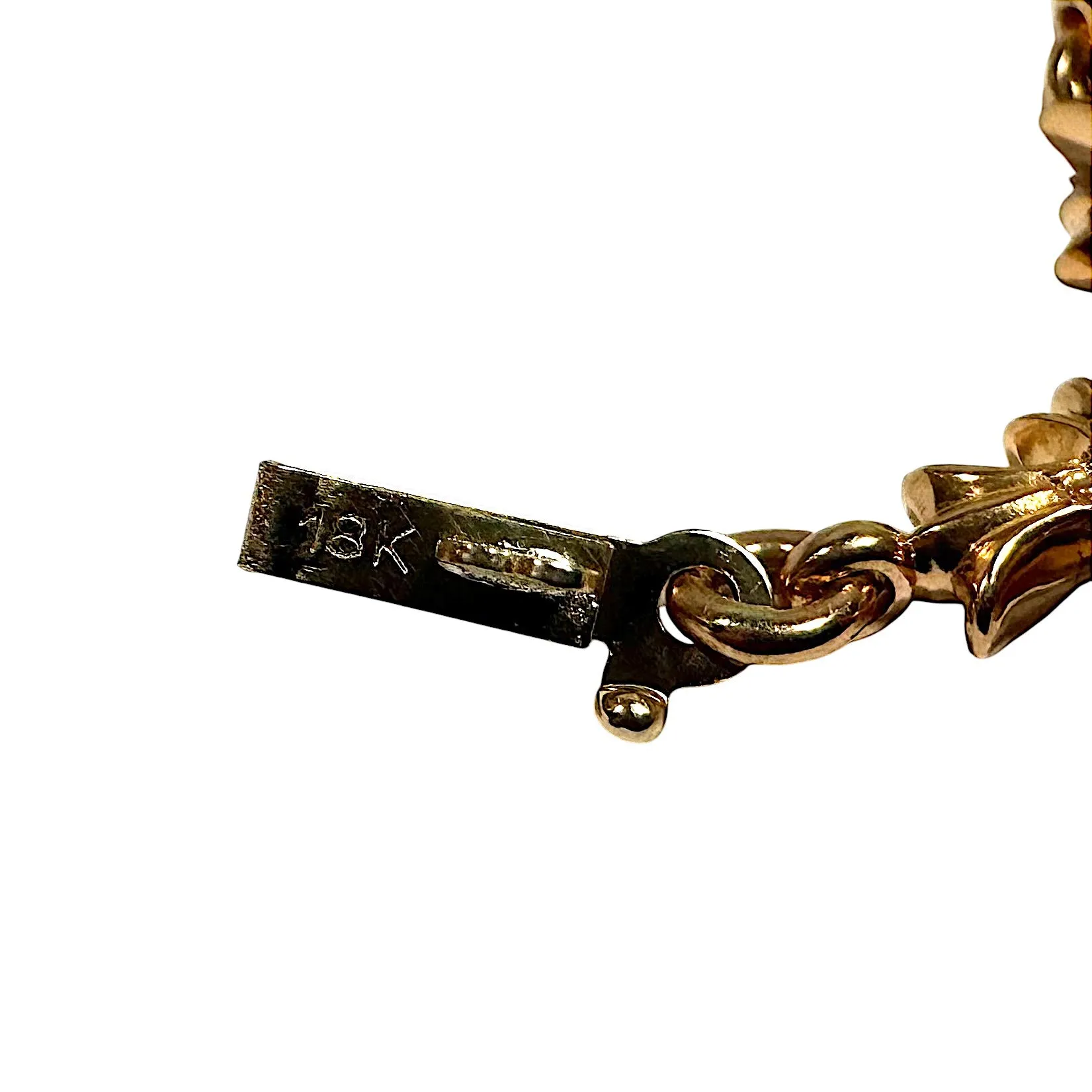22k Gold Emerald Tiny E Bracelet