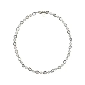 424-07-SHORT | PETITE EDISON DELUXE CHOKER 18" (GRAY)