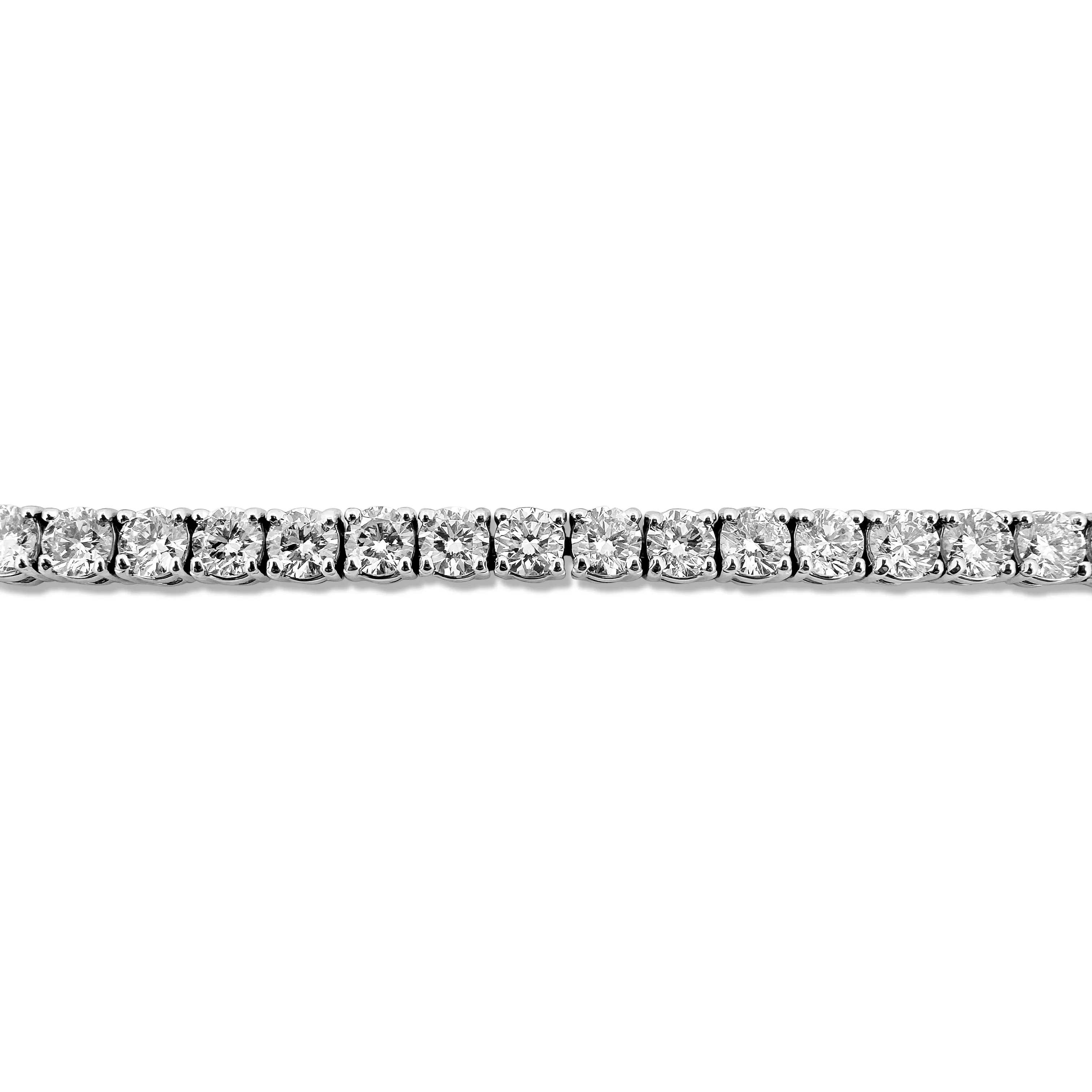 6.53ctw Round Brilliant Diamond Tennis Bracelet in 14k White Gold