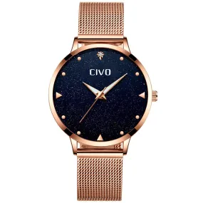8002C | Quartz Women Watch | Mesh Band