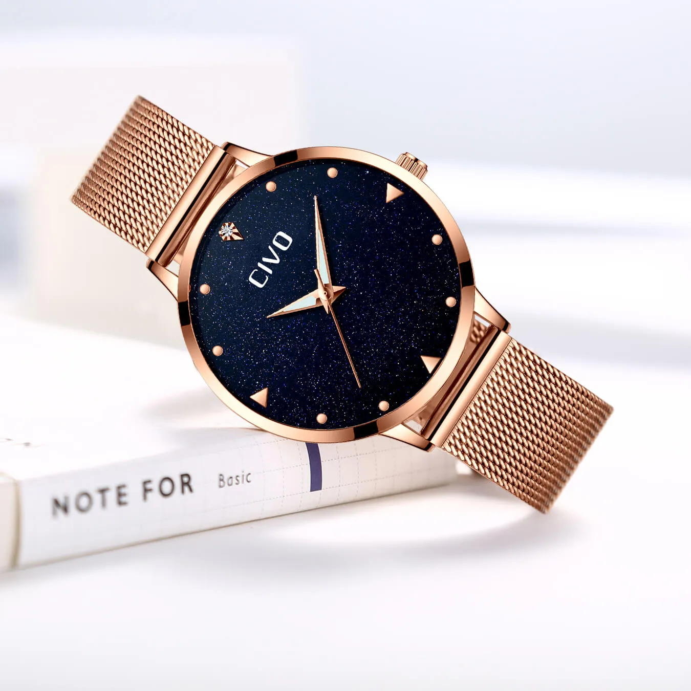 8002C | Quartz Women Watch | Mesh Band