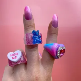 Acrylic Boho Square Rings