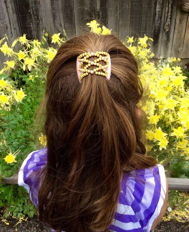 African Butterfly LadyBug Hair Comb - Gray 20