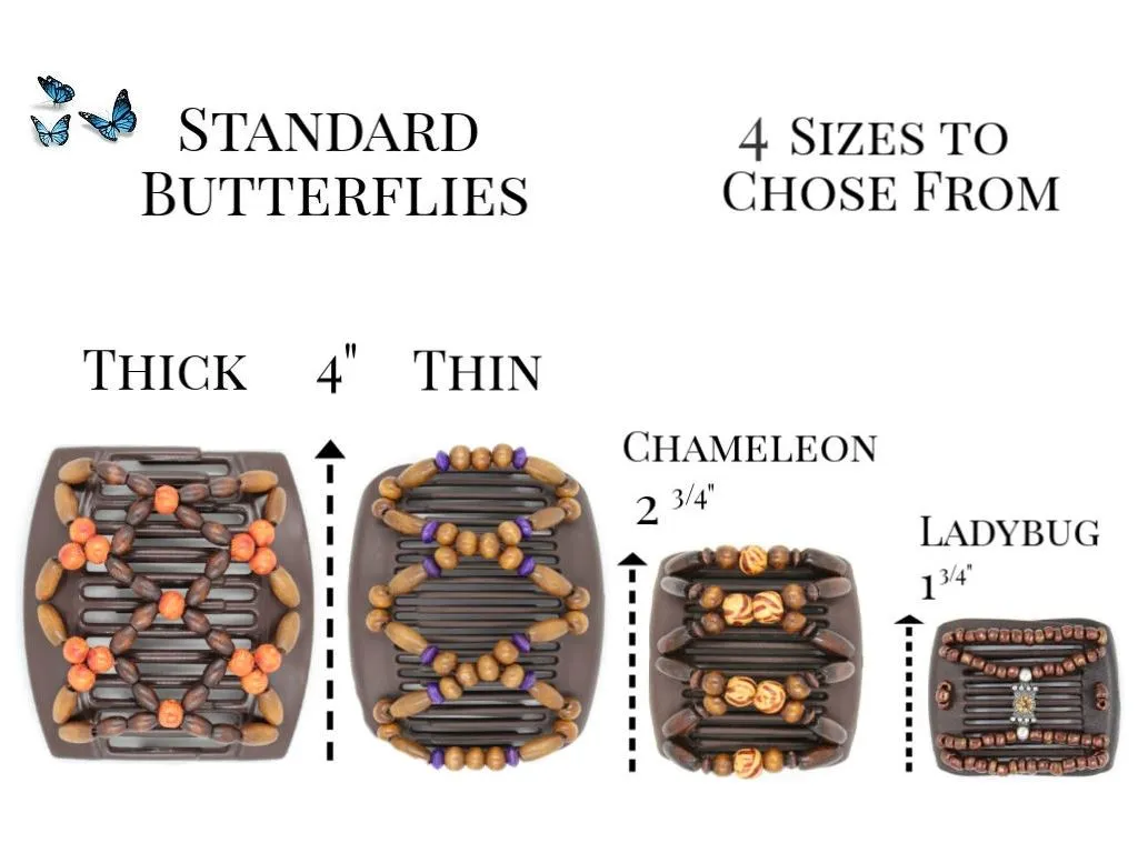 African Butterfly Thick Hair Comb - Gemstone Blonde 39