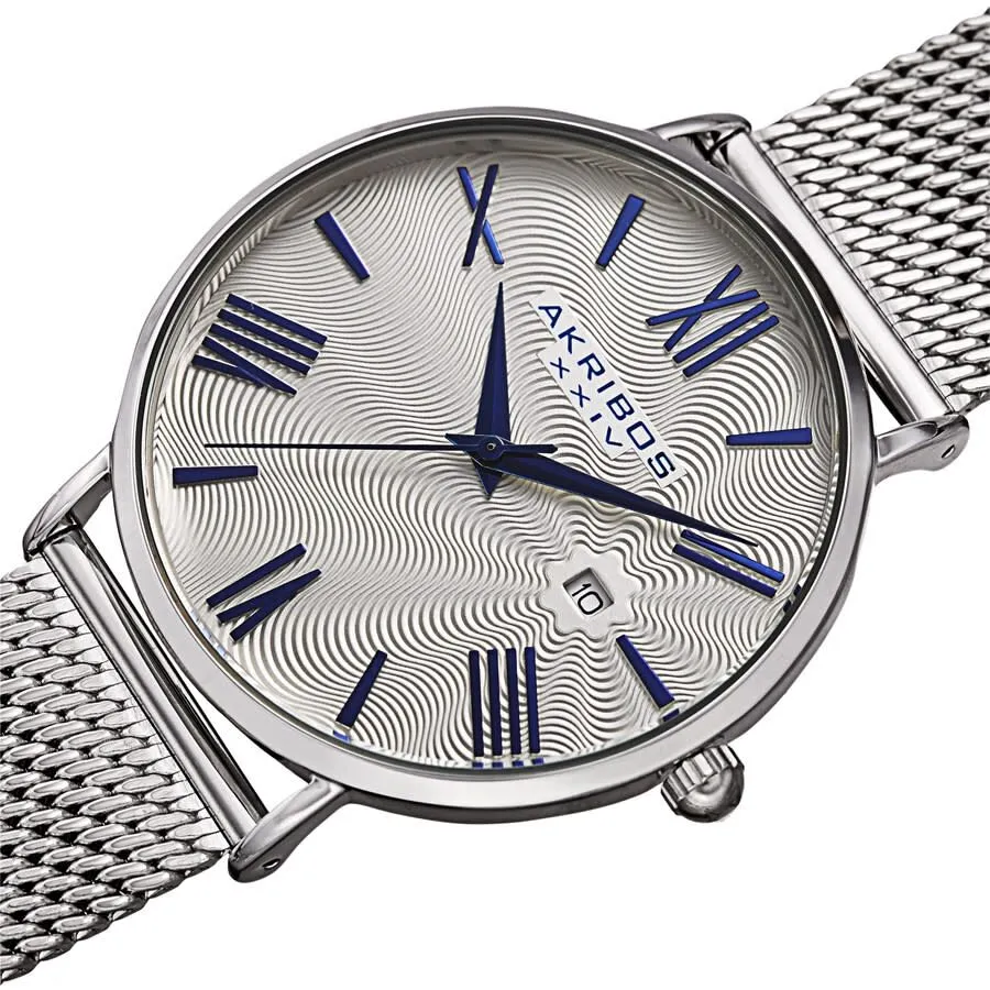 Akribos Xxiv Quartz Silver Dial Men's Watch AK1110SS