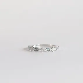 Alexandrite   Diamond Stackable Band