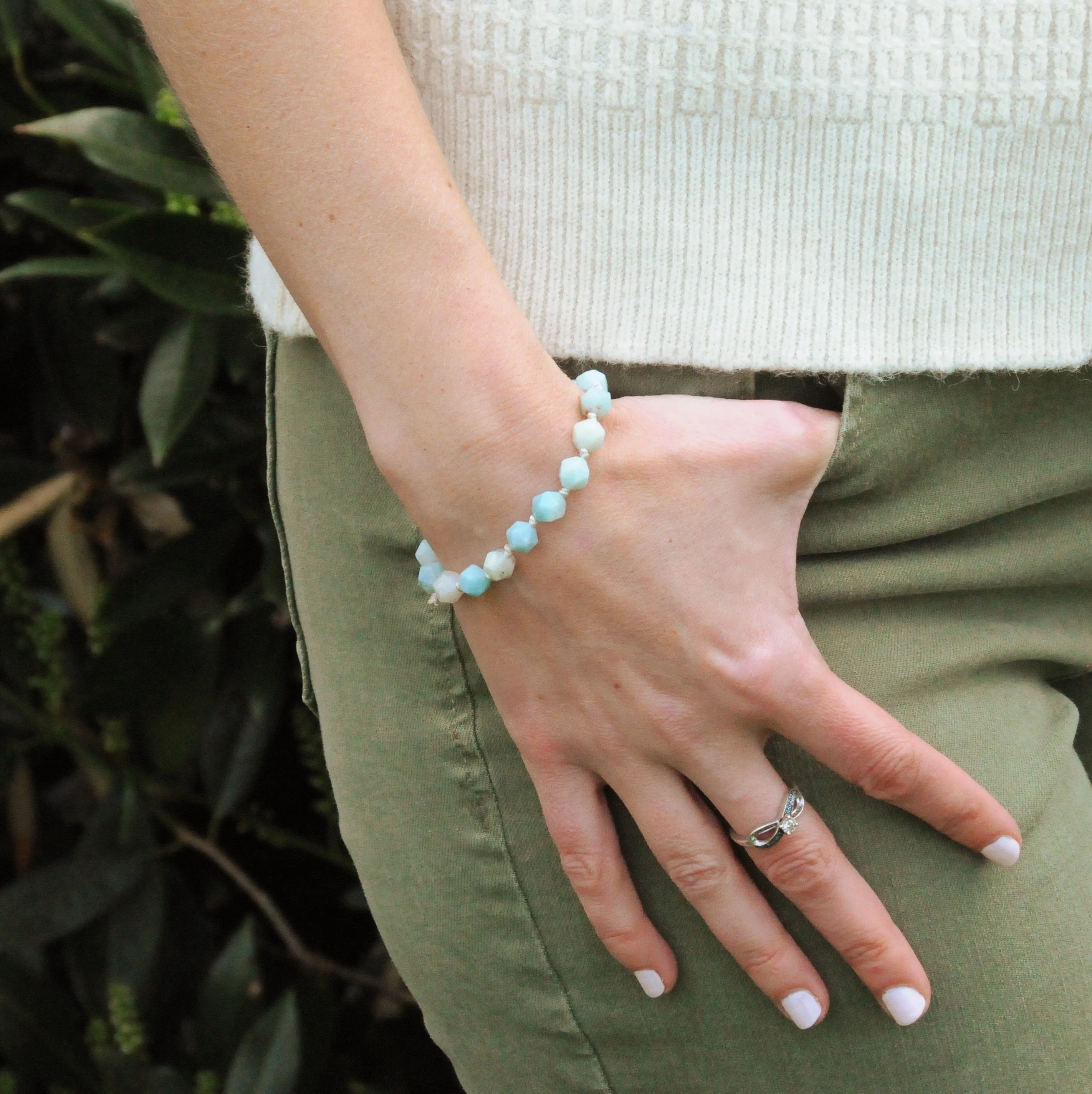 Amazonite Knotted Bracelet