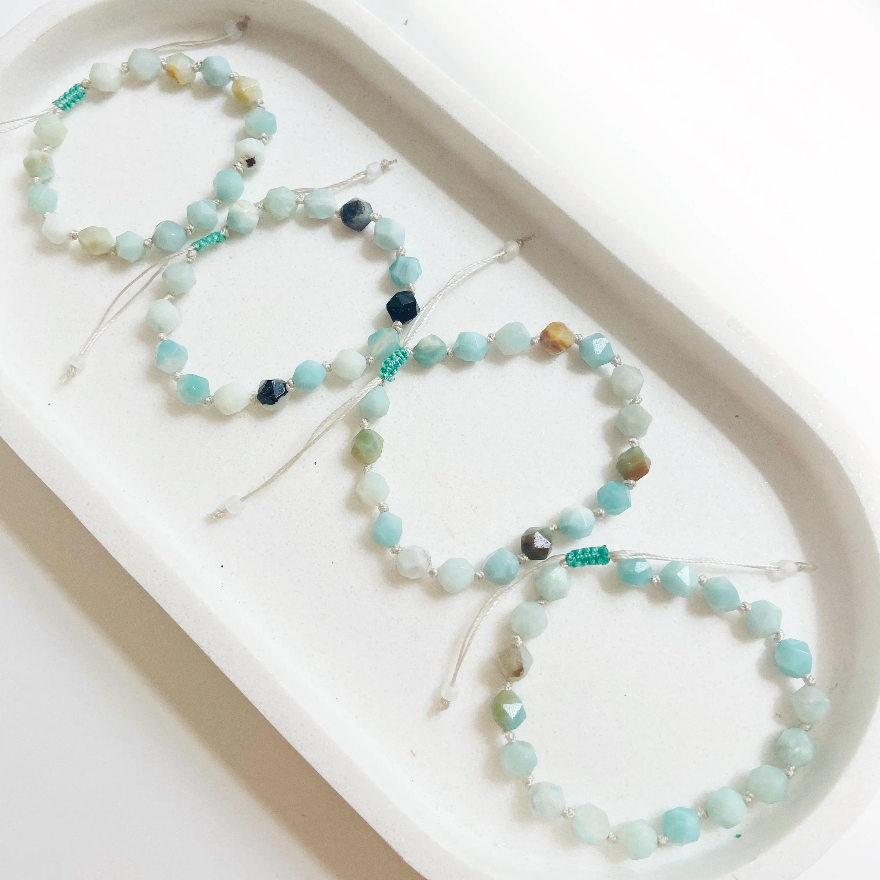 Amazonite Knotted Bracelet