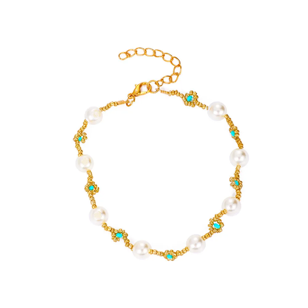 Ancient French Temperament Imitation Pearl Bracelet