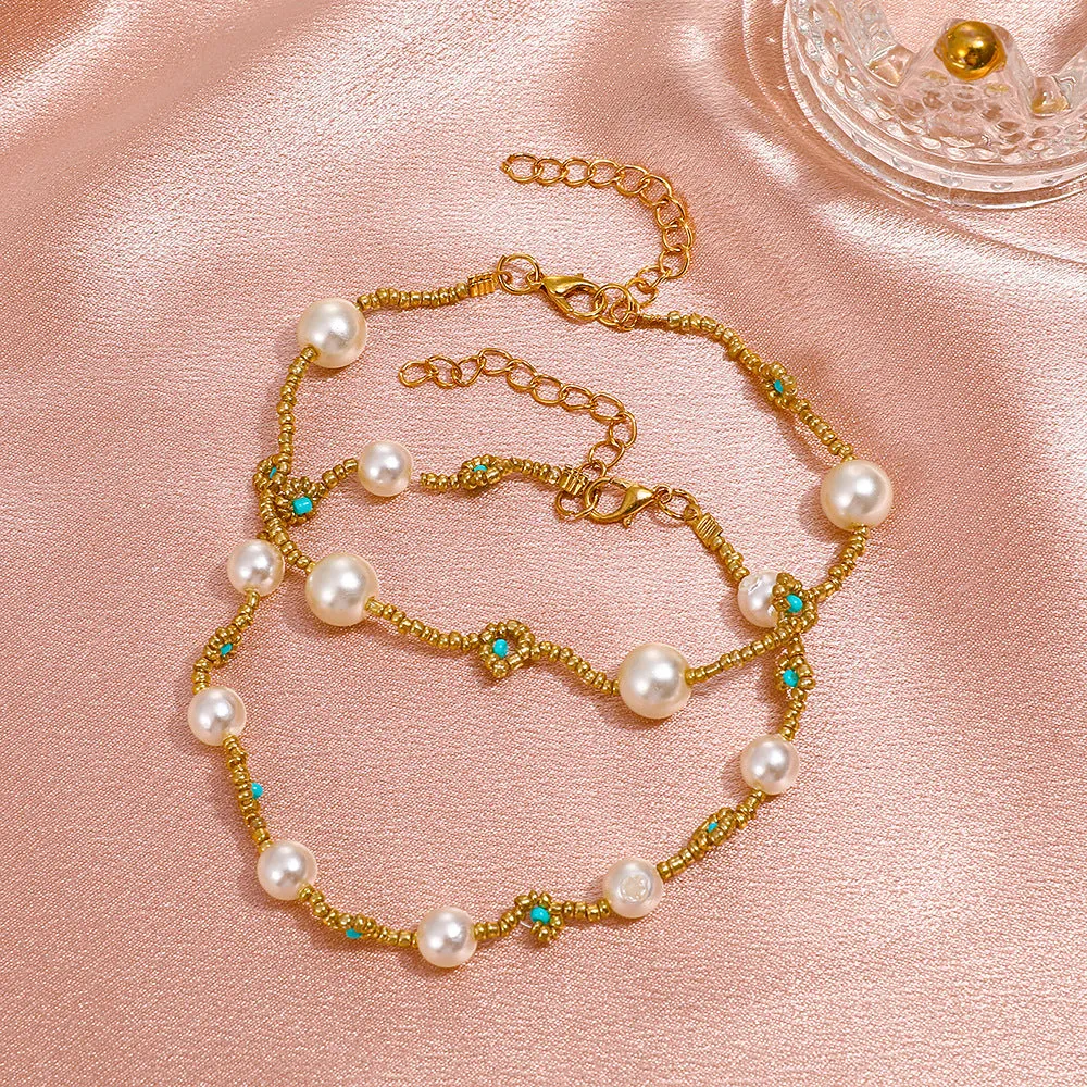 Ancient French Temperament Imitation Pearl Bracelet