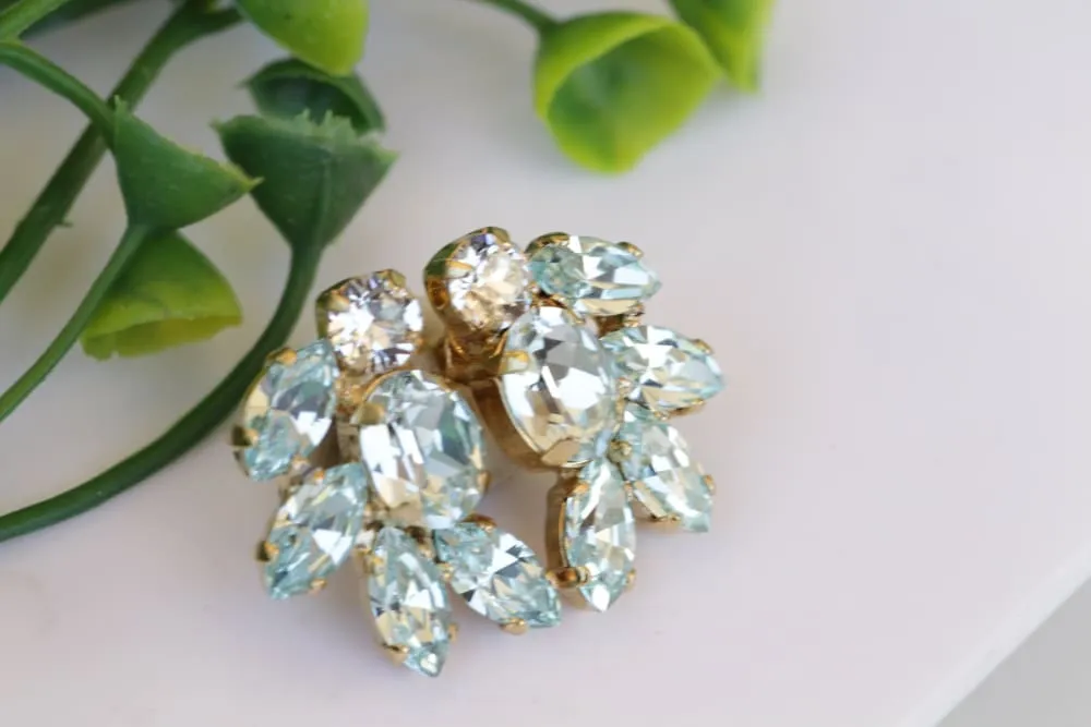 AQUAMARINE STUDS