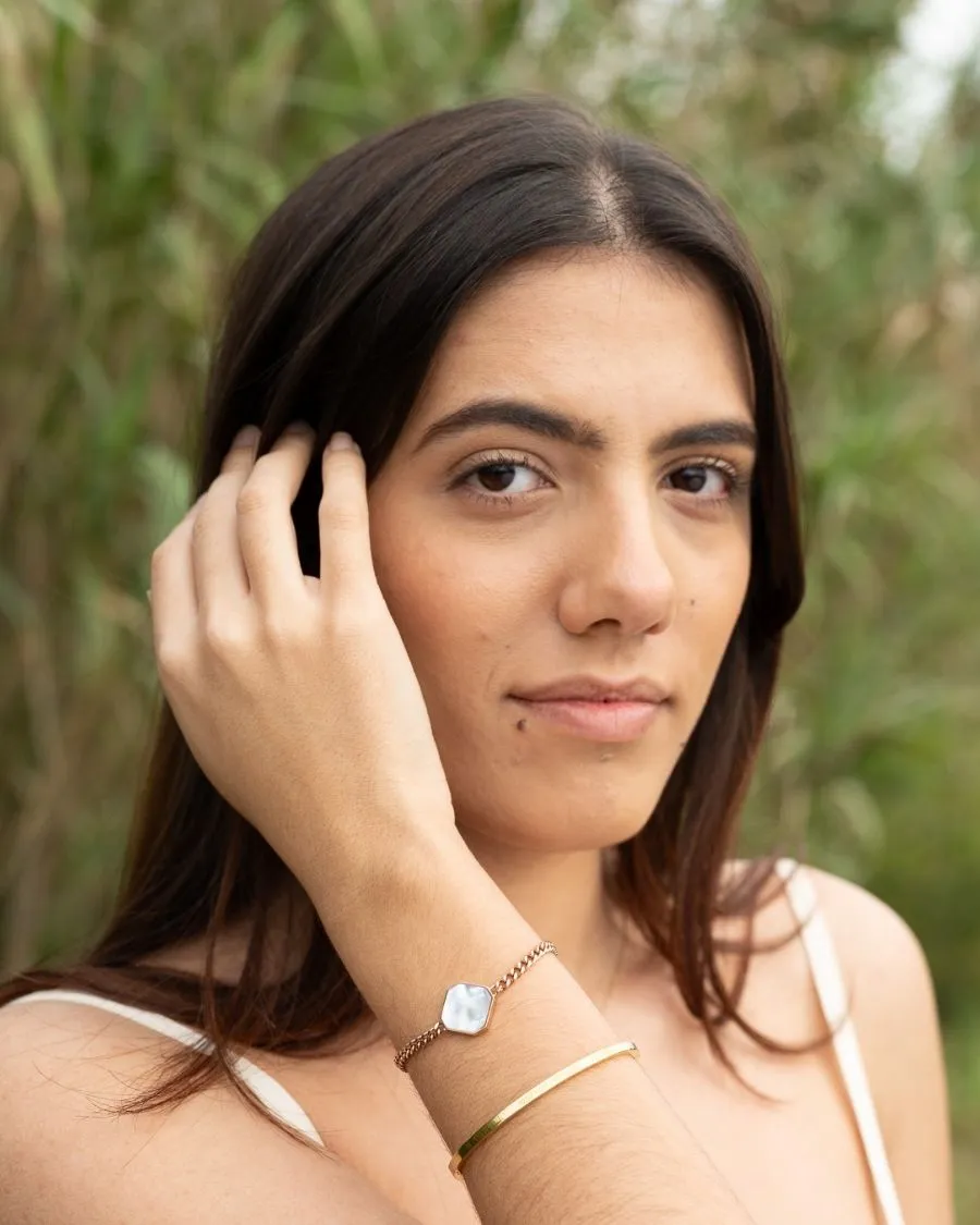 Armband - Perlmutt - Rosegold - Für Sie