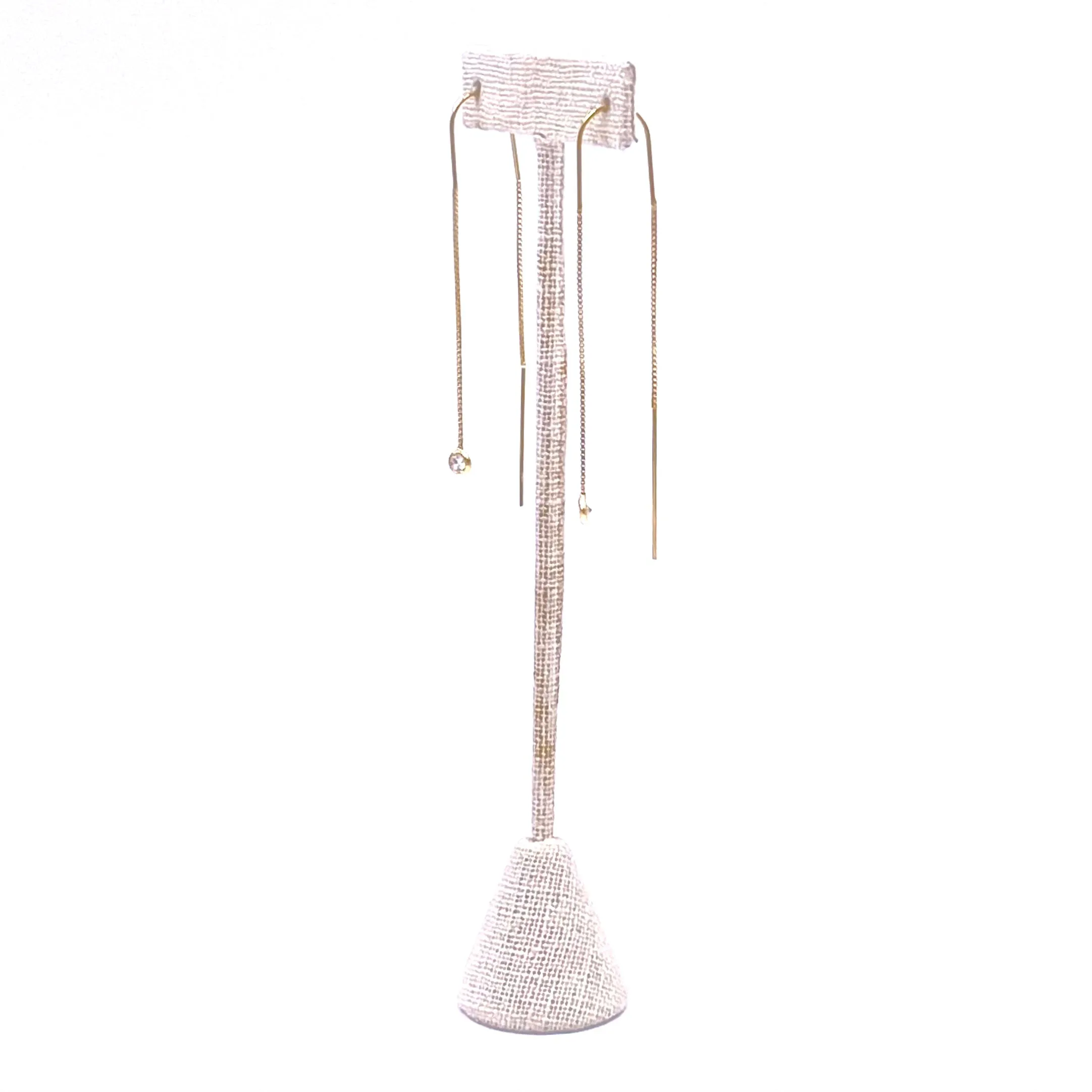 Ashley Gold Sterling Silver Single CZ Drop Earrings