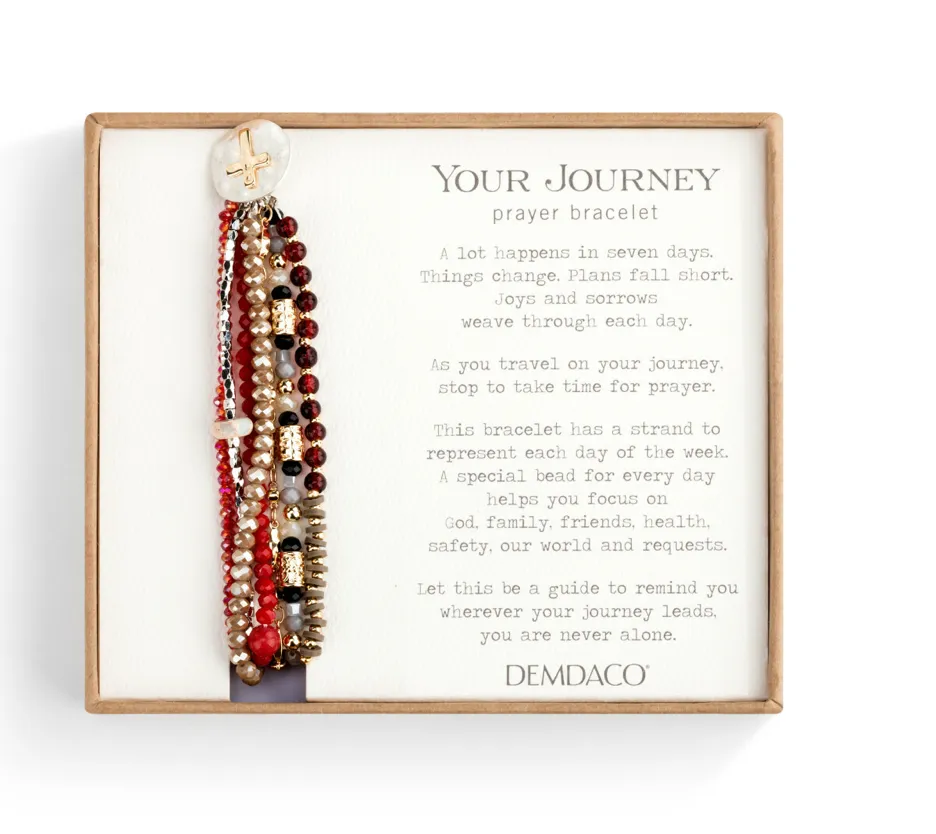 Beaded Prayer Bracelet - Garnet