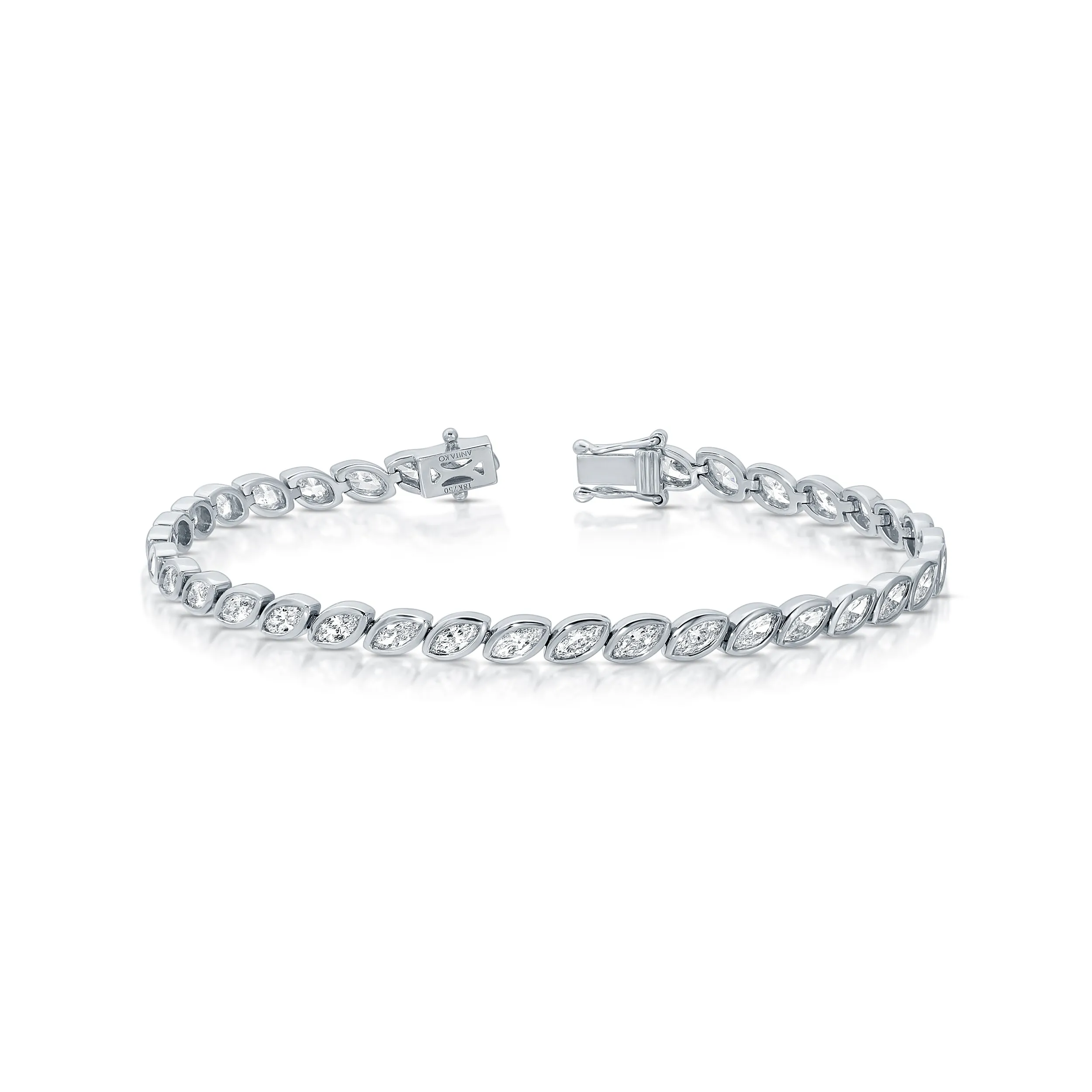 BEZELED MARQUISE DIAMOND BRACELET