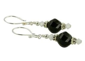 Bianco e Nero Beaded Crystal Earrings