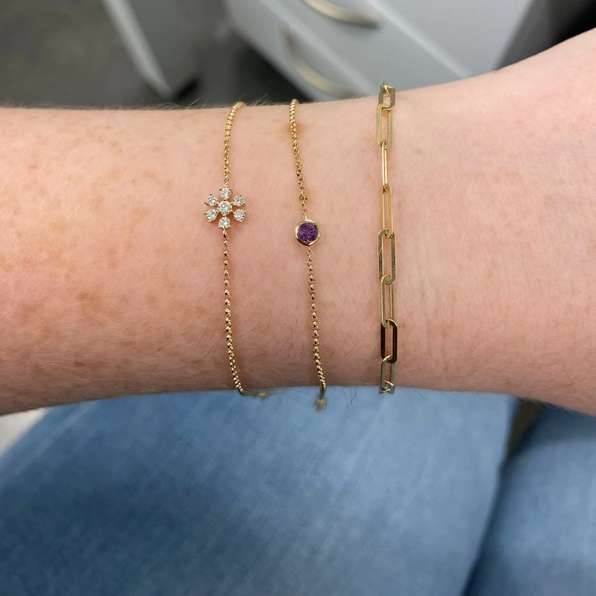 Birthstone Bezel Bracelet
