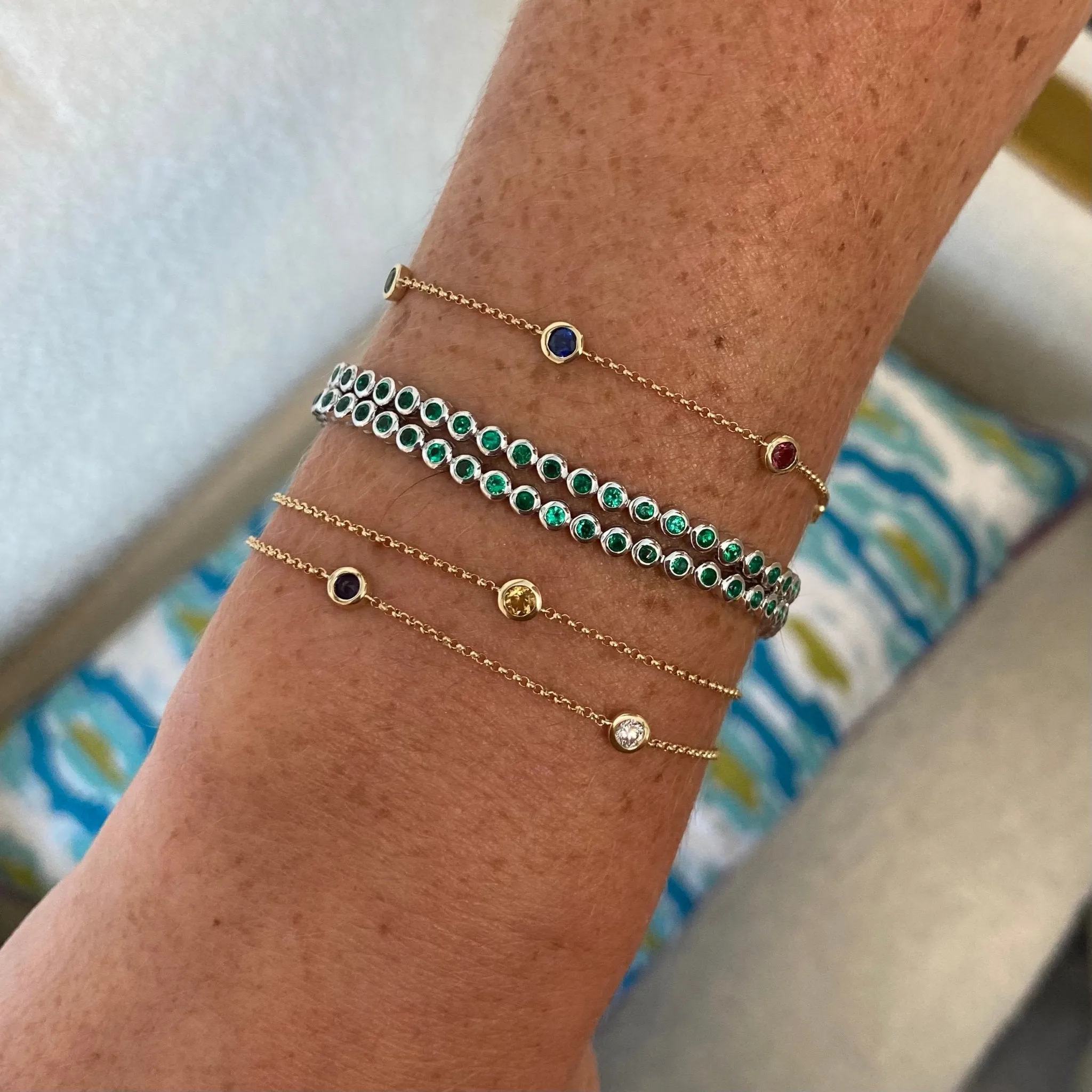 Birthstone Bezel Bracelet