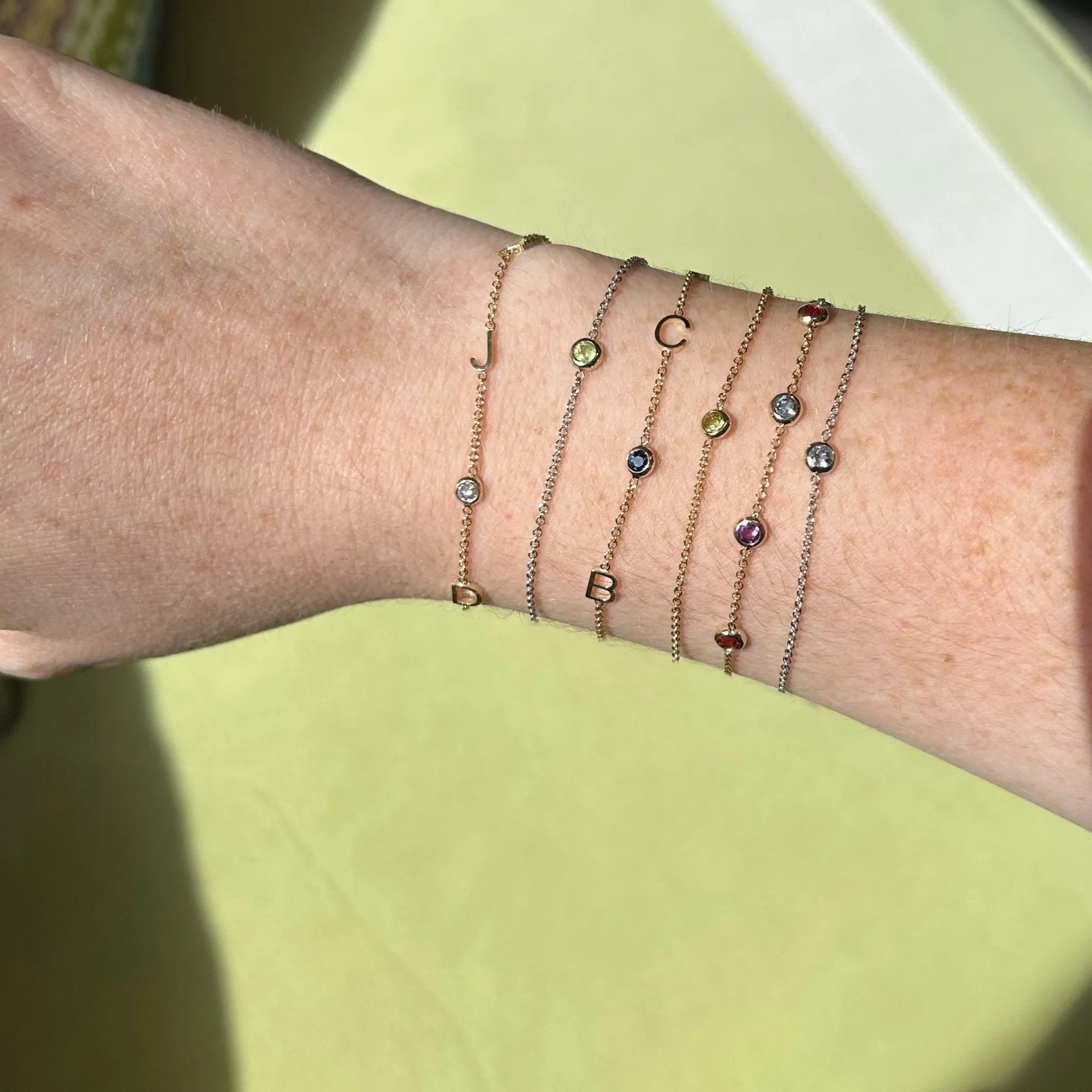 Birthstone Bezel Bracelet