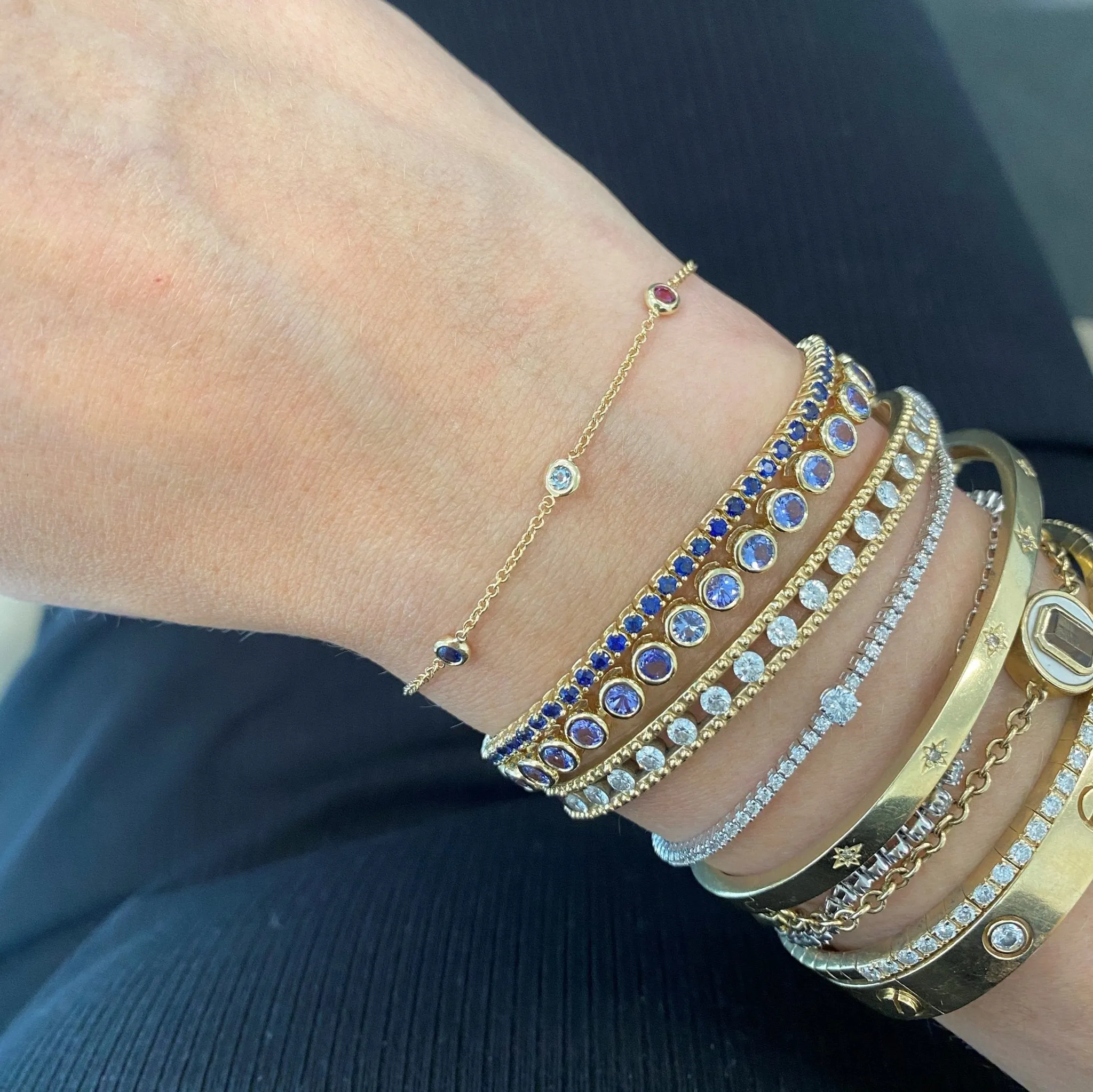 Birthstone Bezel Bracelet