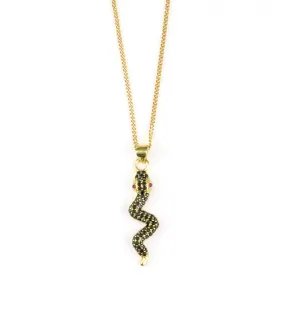 Black and Gold Snake Necklace