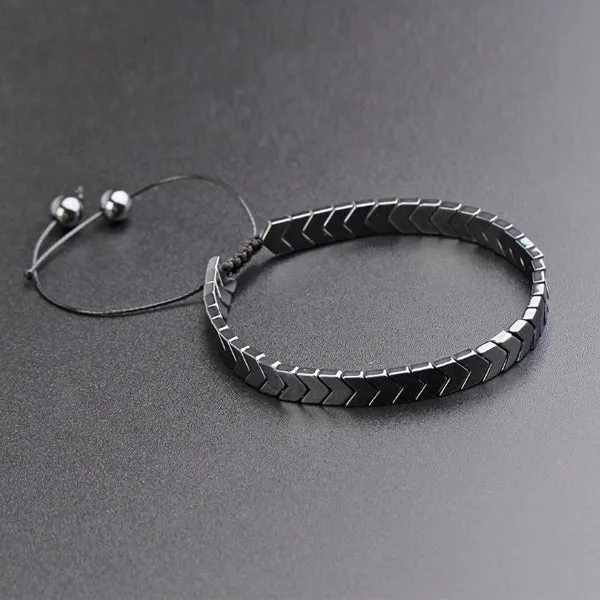 Black Gallstone Arrow Bracelet (Diameter 5.5 cm) 黑膽石箭頭手鍊 (直徑 5.5厘米) KJBR16241