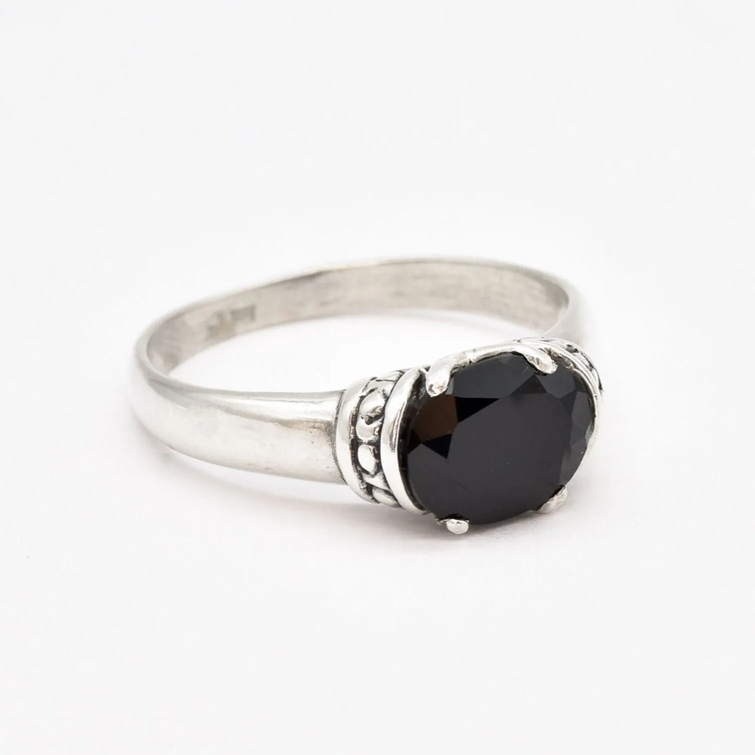Black Onyx Ring - Natural Onyx Ring - Vintage Onyx Ring