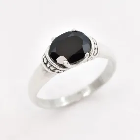 Black Onyx Ring - Natural Onyx Ring - Vintage Onyx Ring