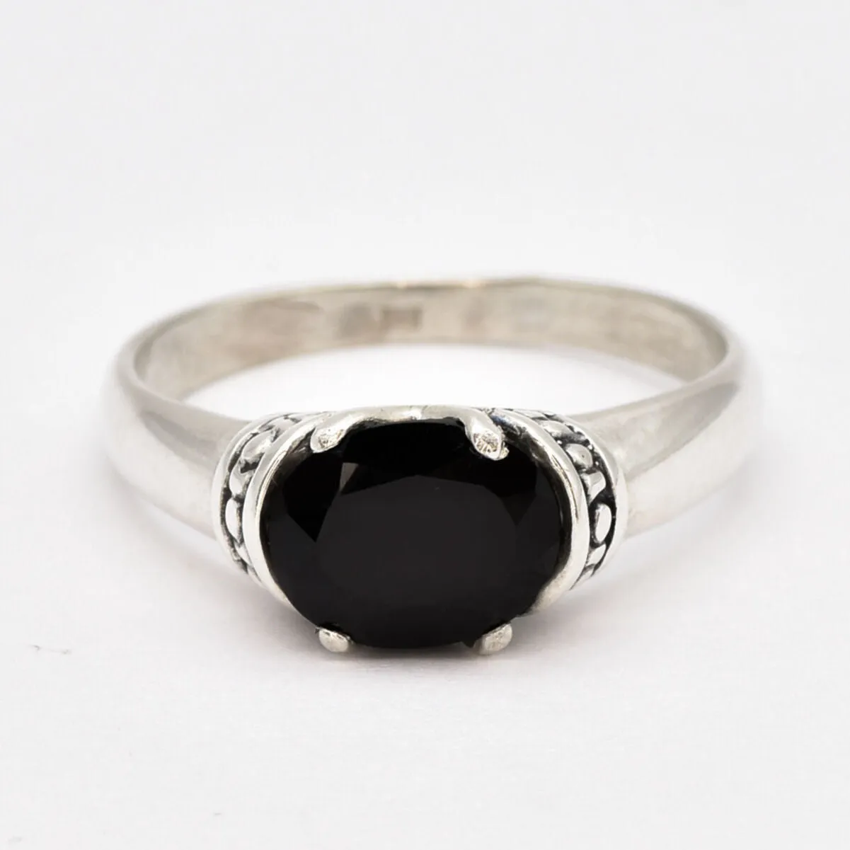 Black Onyx Ring - Natural Onyx Ring - Vintage Onyx Ring