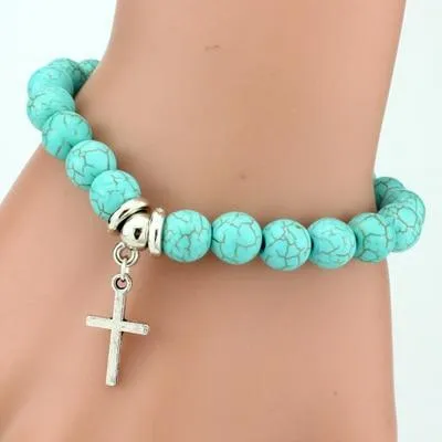 Boho Turquoise Charm Bracelet