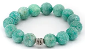 Brilliant Turquoise Amazonite Natural Gemstone Centerpiece Bracelet