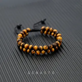 Brown Tiger Eye Two-layer Bracelet, 6mm