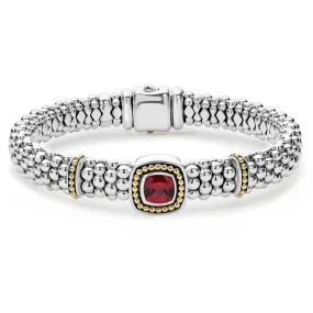 Caviar Color 9mm Rhodolite Garnet Caviar Bracelet
