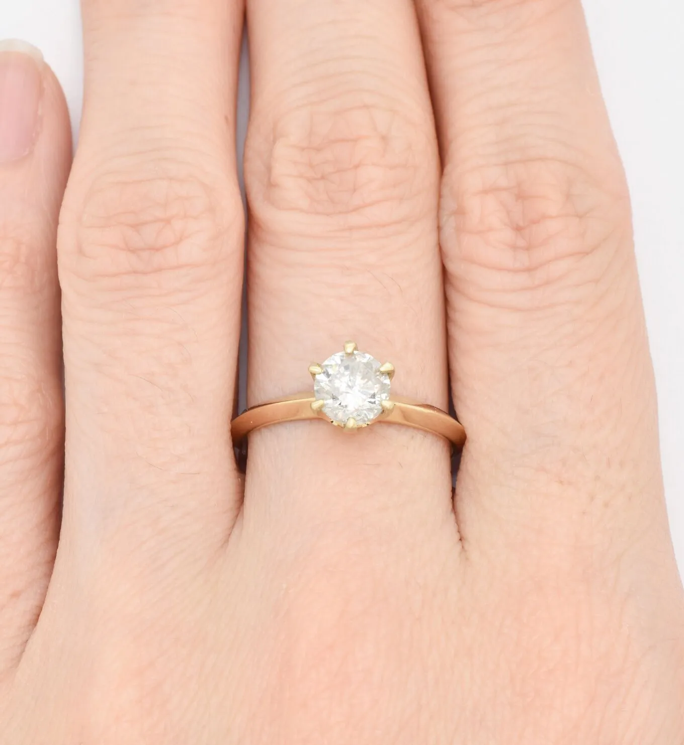 CERTIFIED Natural Diamond Ring - Genuine Diamond Engagement Ring - Real 14k Solid Gold Ring