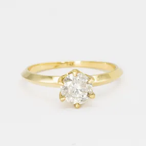 CERTIFIED Natural Diamond Ring - Genuine Diamond Engagement Ring - Real 14k Solid Gold Ring