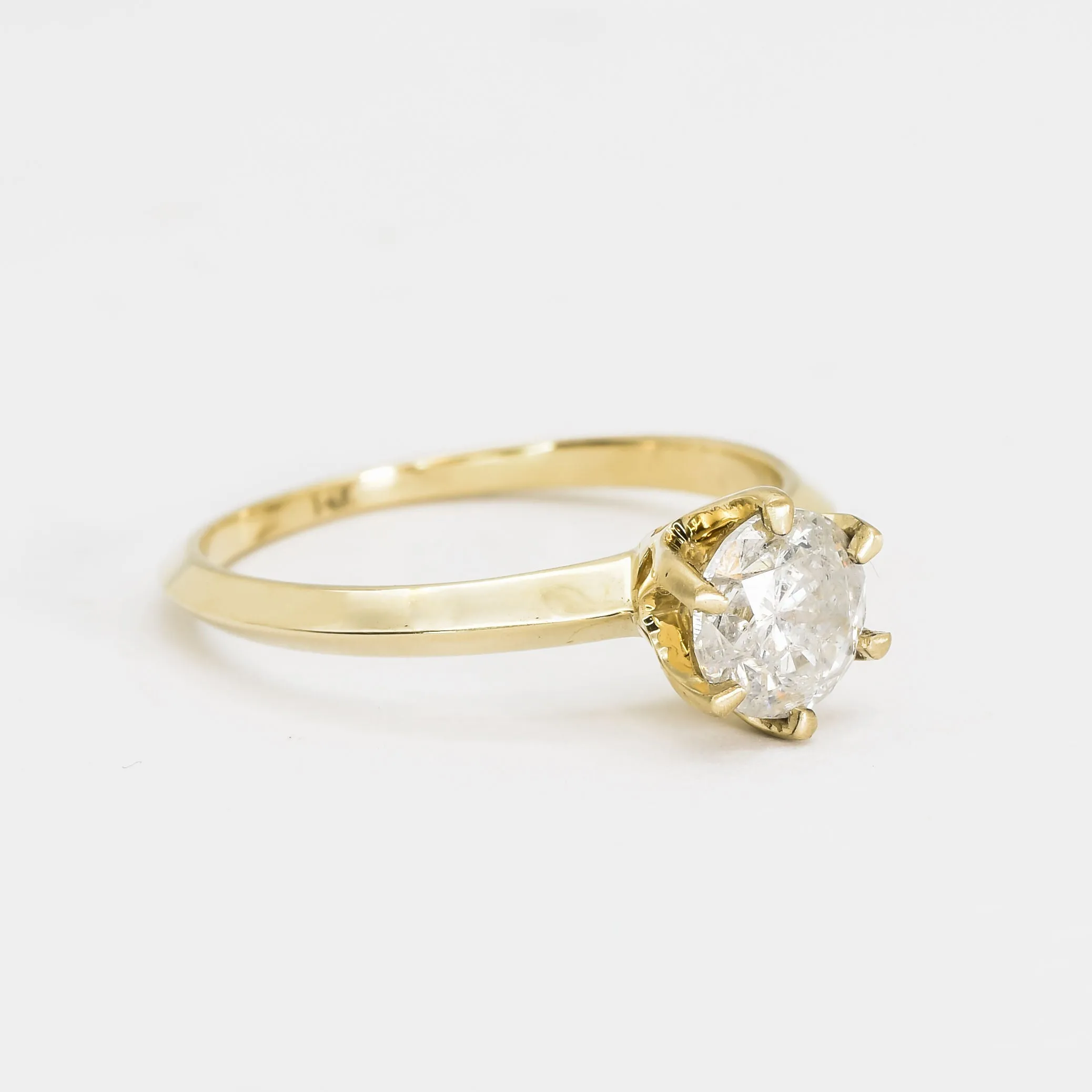CERTIFIED Natural Diamond Ring - Genuine Diamond Engagement Ring - Real 14k Solid Gold Ring