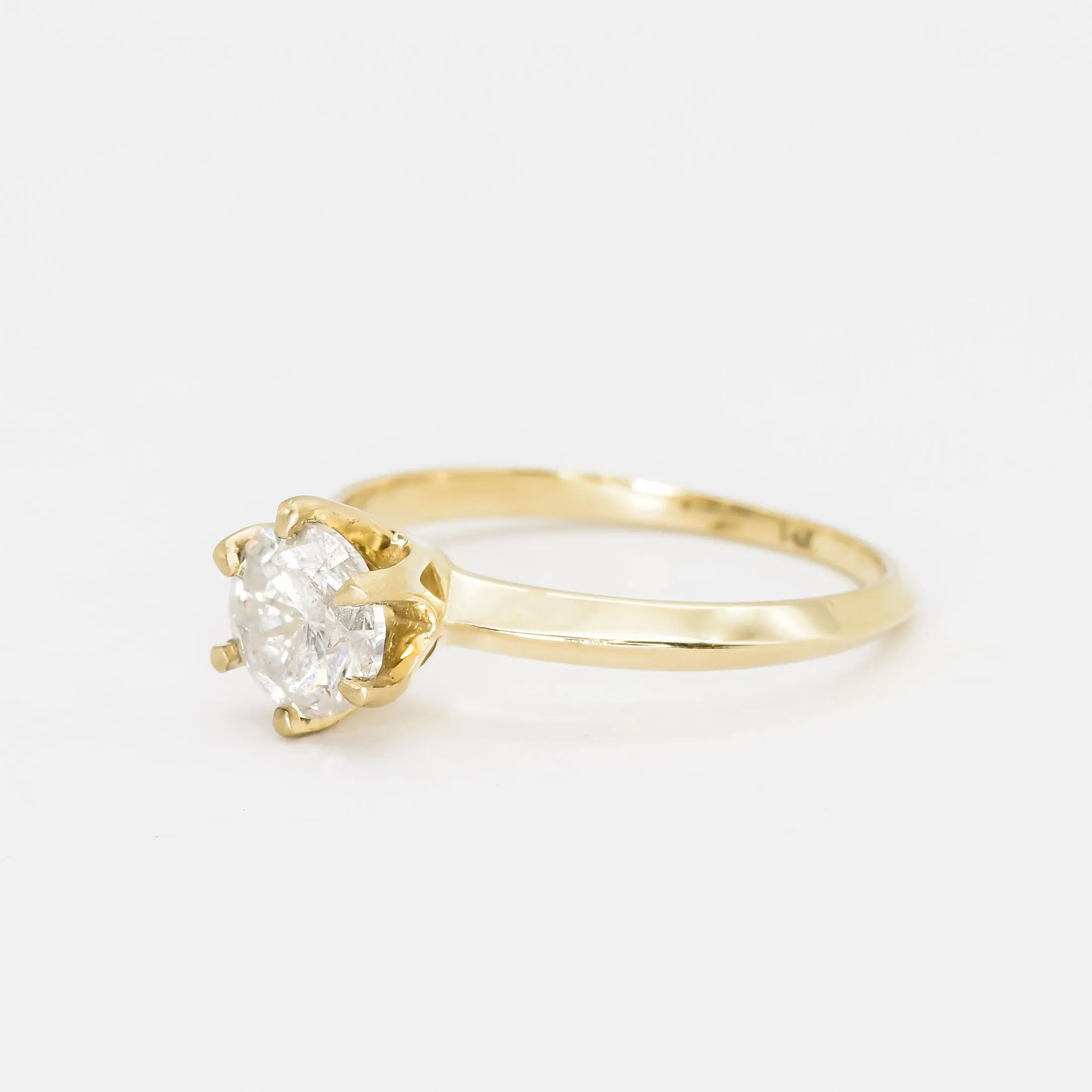 CERTIFIED Natural Diamond Ring - Genuine Diamond Engagement Ring - Real 14k Solid Gold Ring