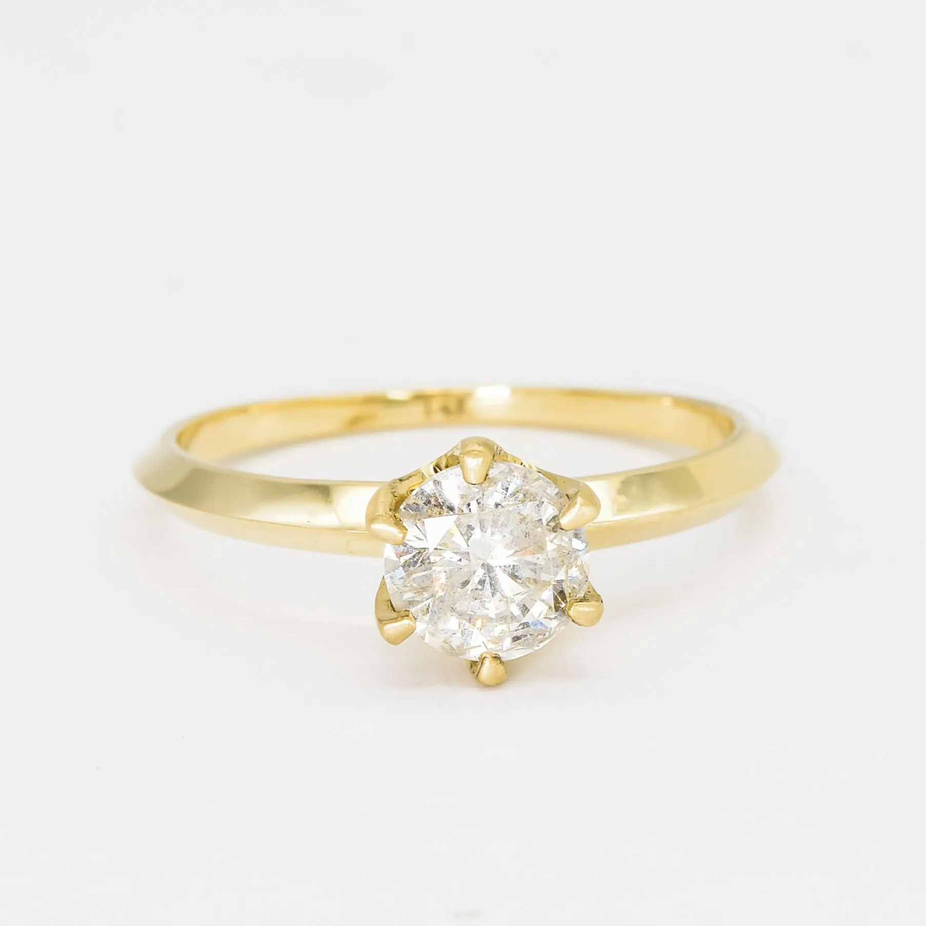 CERTIFIED Natural Diamond Ring - Genuine Diamond Engagement Ring - Real 14k Solid Gold Ring