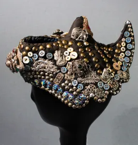 Chinese Minority Headdress with Silver
