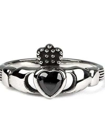 CLADDAGH STEEL RING